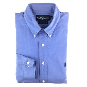 Ralph Lauren Polo Mens Dress Shirt SZ 16 Blue